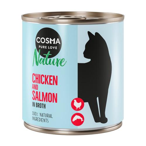 6x280g Chicken Salmon Cosma Nature Wet Cat Food