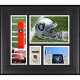 Las Vegas Raiders Team Logo Framed 15'' x 17'' Collage with Piece of Game-Used Football