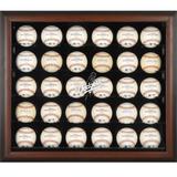 Los Angeles Dodgers Logo Brown Framed 30-Ball Display Case