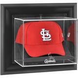 St. Louis Cardinals Black Framed Wall-Mounted Logo Cap Display Case