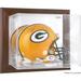 Green Bay Packers Brown Framed Wall-Mountable Logo Helmet Case