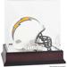 San Diego Chargers Mahogany Logo Mini Helmet Display Case