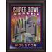 2004 Patriots vs Panthers Framed 36" x 48" Canvas Super Bowl XXXVIII Program