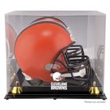 Cleveland Browns Golden Classic Helmet Display Case with Mirrored Back