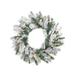 Northlight Seasonal Pre-Lit Flocked Victoria Pine Artificial Christmas Wreath - Clear Lights Traditional Faux, in Green/White | Wayfair M84200