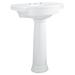 American Standard Retrospect 28.26" Tall White Ceramic U-Shaped Pedestal Bathroom Sink w/ Overflow | 36 H x 27 W x 19.75 D in | Wayfair 2828000.02