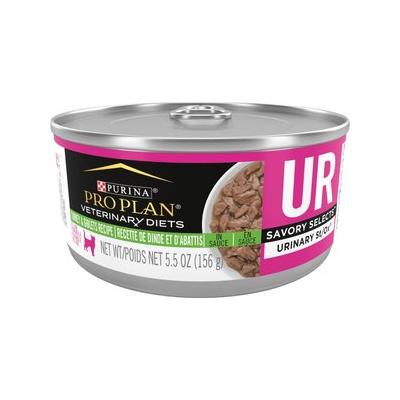 Purina Pro Plan Veterinary Diets UR Urinary St/Ox Savory Selects Turkey & Giblets in Sauce Wet Cat Food, 5.5-oz case of 24