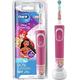 Oral-B Kids Electric Toothbrush, Kids Gifts, 1 Toothbrush Head, x4 Disney Princess Stickers, 2 Modes with Kid-Friendly Sensitive Mode, For Ages 3+, 2 Pin UK Plug, Pink