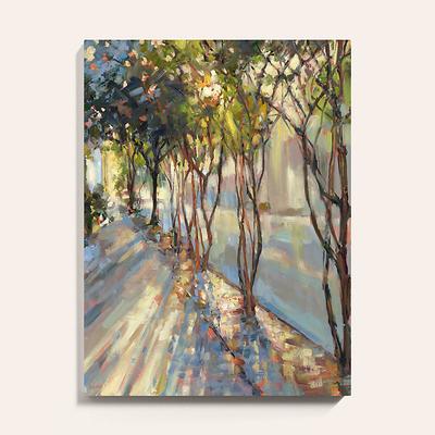 Sunlight Through the Crepe Myrtles Stretched Canvas - 54