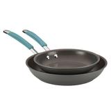 Rachael Ray Cucina Hard Anodized Nonstick Frying Pans/Skillet Set, 9.25 Inch & 11.5 Inch Non Stick/Aluminum in Blue | 5.5 H in | Wayfair 87643