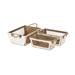 Cheungs Tapered 3 Piece Solid Wood Crate Set Solid Wood in Gray | 4.5 H x 12.5 W x 8.75 D in | Wayfair FP-4187-3WT