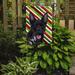 Caroline's Treasures Australian Kelpie Candy Cane Holiday Christmas 2-Sided Garden Flag, Polyester in Black/Red | 15 H x 11 W in | Wayfair SS4567GF