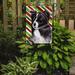 Caroline's Treasures Border Collie Candy Cane Holiday Christmas 2-Sided Garden Flag, Polyester in Black | 15 H x 11 W in | Wayfair SC9327GF