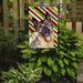 Caroline's Treasures Norwegian Elkhound Candy Cane Holiday Christmas 2-Sided Garden Flag, Polyester in Red | 15 H x 11 W in | Wayfair LH9263GF