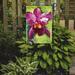 Caroline's Treasures Orchid 2-Sided Garden Flag, Polyester in Indigo/Pink/Yellow | 15 H x 11 W in | Wayfair JMK1176GF