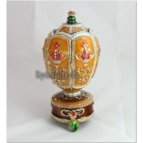 Schmuck- Ei nach Faberge Art mit Krone und Spieluhr Erwachsene