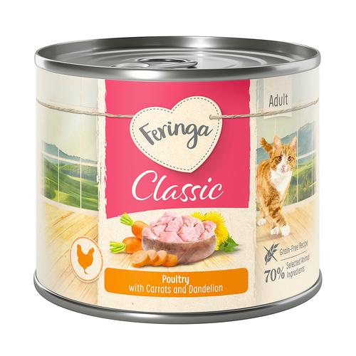 24x200g Classic Meat Menü Geflügel Feringa Katzenfutter nass