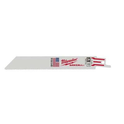 MILWAUKEE TOOL 48-00-8182 6" 14 TPI SAWZALL Blades (25 Pk)
