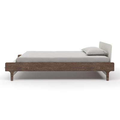 Oeuf River Twin Bed - White/Walnut
