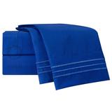 Nestl Hunting Striped Sheet Set 96.0 H x 66.0 W in Microfiber/Polyester in Blue | Twin | Wayfair US-nstl-BS-T-royal blue