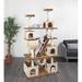 Go Pet Club 87.5" Cat Tree Manufactured Wood in White/Brown | 87.5 H x 23.52 W x 42 D in | Wayfair F216