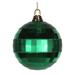 Vickerman 376805 - 5.5" Green Shiny Matte Glitter Mirror Ball Christmas Tree Ornament (M151604)