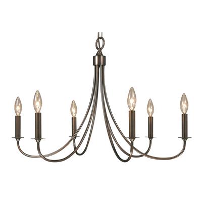 Framburg Maisonette 28 Inch 6 Light Chandelier - 1006 RB