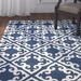 Blue/Navy 72 x 0.25 in Area Rug - Darby Home Co Lima Hand-Hooked Area Rug in Navy/Ivory Polyester | 72 W x 0.25 D in | Wayfair DBHC1862 25587270