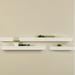 Melannco 4 Pieces Floating Crown Molding Ledge Shelves, White Wood in Brown/White | 4.92 H x 24.21 W x 3.25 D in | Wayfair 5106253