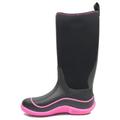 Muck Boots Women's Hale Pull On Waterproof Wellington Boot, Black Pink, 7