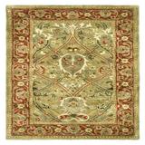 SAFAVIEH Persian Legend Adrian Floral Bordered Wool Rug Light Green/Rust 4 6 x6 6 Oval