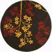 SAFAVIEH Soho Emerald Floral Wool Area Rug Brown/Red 8 x 8 Round