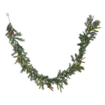 Vickerman 371749 - 6' Hemlock-Angel Pine Garl w/Cones 88T (E151610) Traditional Green Christmas Garland