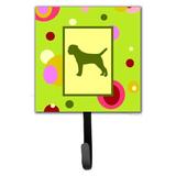 Caroline's Treasures Border Terrier Leash Holder & Wall Hook Metal in Gray/Green | 6.25 H x 4.25 W x 0.65 D in | Wayfair CK1015SH4