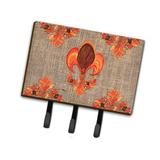 Caroline's Treasures Thanksgiving Turkey Fleur De Lis Leash Holder & Key Holder Metal in Brown/Orange | 8 H x 8.25 W x 0.65 D in | Wayfair 8744TH68