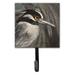 Caroline's Treasures Night Heron Leash Holder & Wall Hook Metal in Black/Gray/White | 6.25 H x 4.25 W x 0.65 D in | Wayfair JMK1219SH4