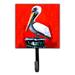 Caroline's Treasures Pelican Dawn Leash Holder & Wall Hook Metal in Red | 6.25 H x 4.25 W x 0.65 D in | Wayfair MW1133SH4