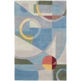 SAFAVIEH Rodeo Drive Clarissa Abstract Geometric Wool Area Rug Blue/Multi 8 x 11