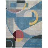 SAFAVIEH Rodeo Drive Clarissa Abstract Geometric Wool Area Rug Blue/Multi 7 6 x 9 6