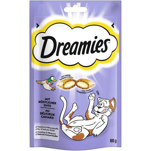 6x60g Ente Dreamies knuspriger Katzensnack Sparpaket