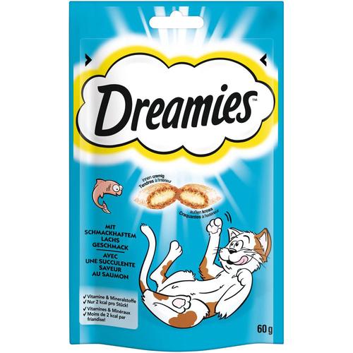 6x60g Lachs Dreamies knuspriger Katzensnack Sparpaket