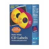 Avery CD Labels Matte White 100 Disc labels & 200 Spine labels (8691)