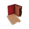 Pressboard Classification Folders 2 Dividers Legal Size Earth Red 10/Box