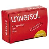 Universal Paper Clips No. 1 Smooth Silver 12PK/Carton -UNV72210CT