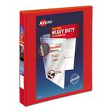 Avery Heavy-Duty View 3 Ring Binder 1.5 One Touch EZD Ring Holds 8.5 x 11 Paper Red (79171)