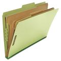 Universal UNV10296 3-Divider 8-Section Legal Size Pressboard Classification Folders - Green (10/Box)