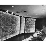 High angle view of four men sitting in a control room North American Aerospace Defense Combat Operations Center Colorado Springs Colorado USA Poster Print (18 x 24)