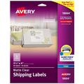 Avery Matte Clear Shipping Labels Sure Feed Technology Inkjet 3-1/3 x 4 60 Labels (18664)