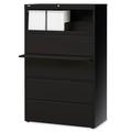 Lorell Telescoping Suspension Lateral Files - 5-Drawer