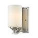 Z-Lite Bordeaux 1 Light Wall Sconce in Brushed Nickel